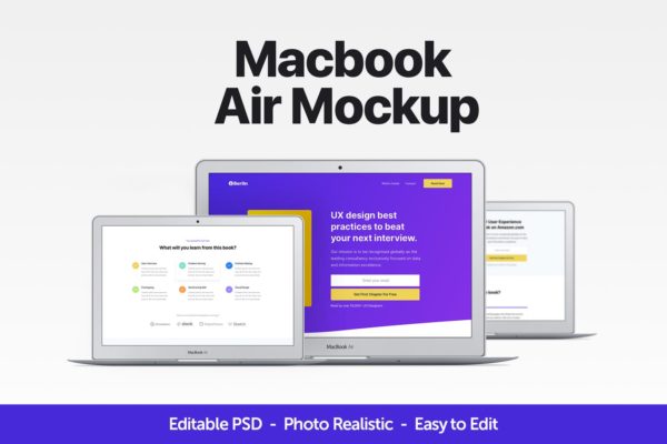 MacBook Air超极本电脑样机 Macbook Air Mockup