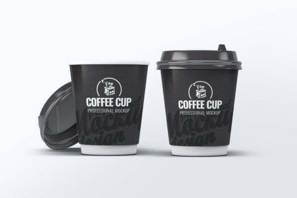 咖啡纸杯外观设计效果图样机模板 Coffee Cup Mock-Up V.2