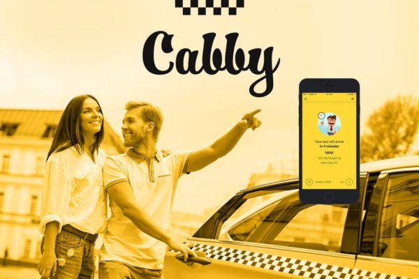 打车应用APP UI套件出行应用UI模板 Cabby — Taxi Service Mobile App UI