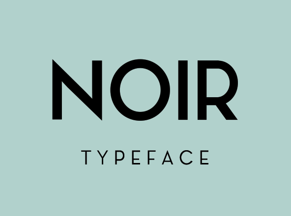 版式排版设计英文无衬线字体 Noir Free Typeface