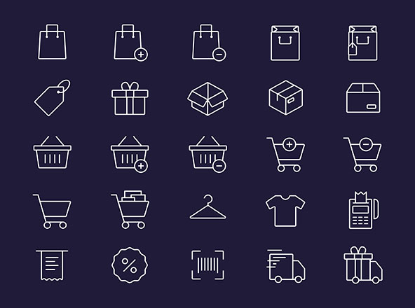 购物主题矢量图标设计素材 Vector Shopping Icons