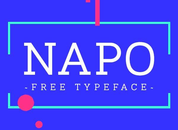 免费粗衬线英文字体 Napo Font Family