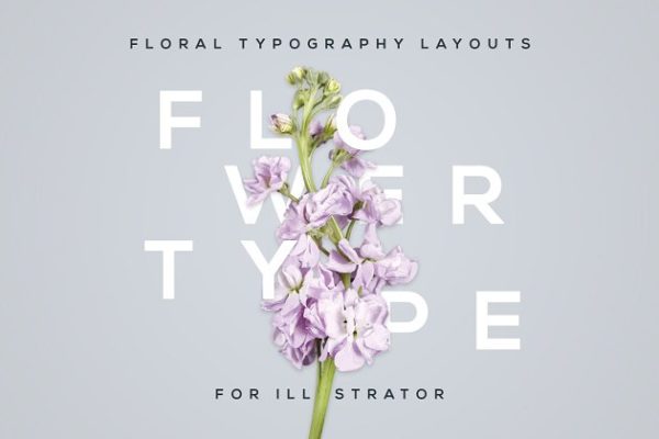 美丽花卉布局排版AI图层样式 FlowerType for Illustrator
