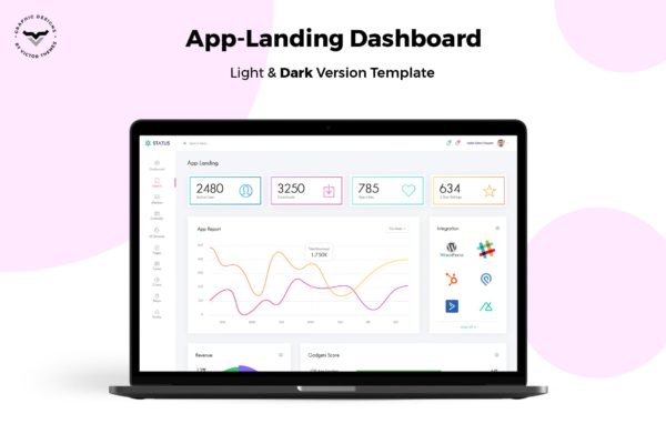 APP应用管理平台后台设计UI套件 App Admin Dashboard UI Kit