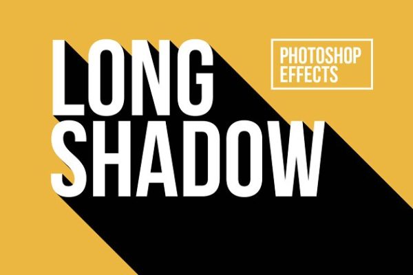 经典长阴影效果PS文本样式 Long Shadow Photoshop Effects