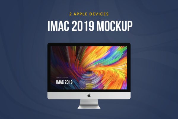 2019款iMac一体机电脑样机模板 iMac 2019 Retina Mockup