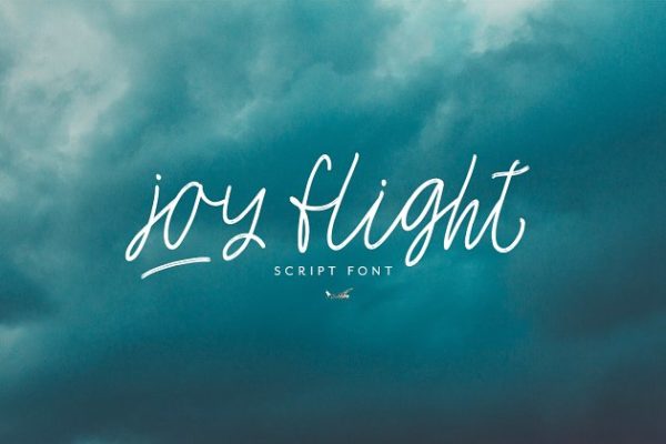 豪迈流畅钢笔英文书法字体下载 Joy Flight Script Font