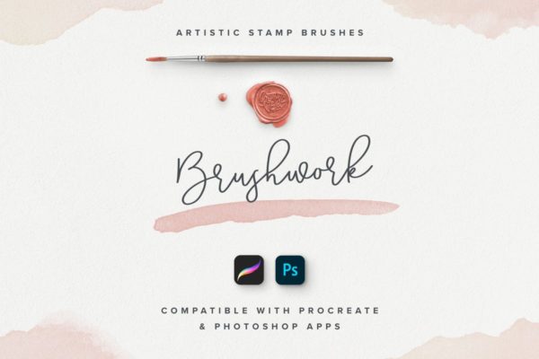 100个艺术印章画笔PS&amp;Procreate笔刷 Brushwork: Artistic Procreate &amp; Photoshop brushes
