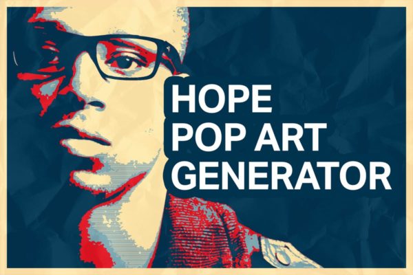 潮流剪影艺术风格照片效果一键生成PS动作 Hope Pop Art Generator