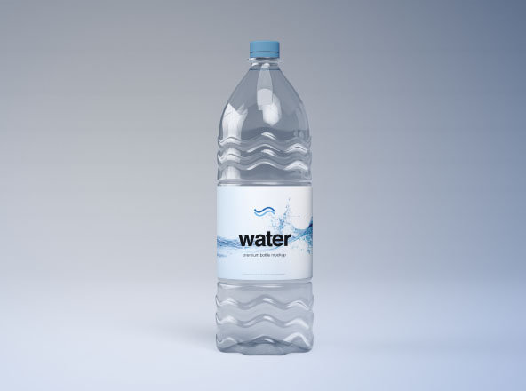 纯净水/矿泉水瓶外观设计图样机模板 Plastic Water Bottle Mockup