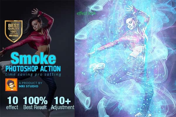 现代艺术烟雾效果PS动作 Smoke Photoshop Action