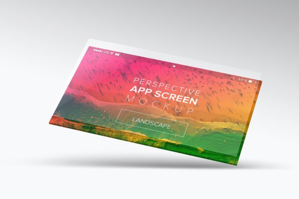 APP屏幕界面设计演示样机模板04 Perspective App Screen Mockup 04