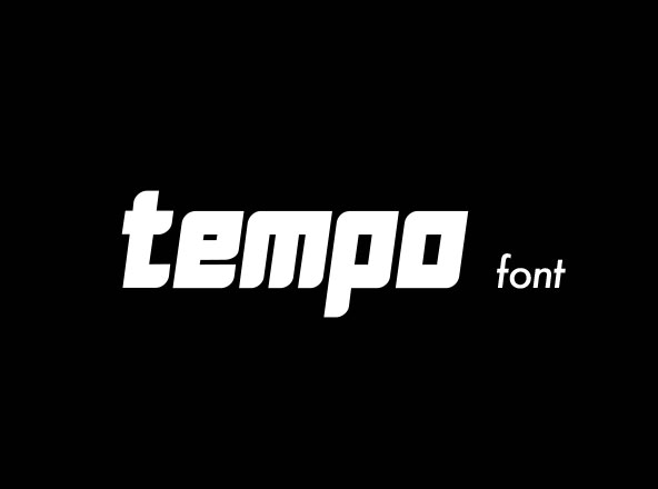 充满活力英文斜体无衬线字体 Tempo Energetic Typeface