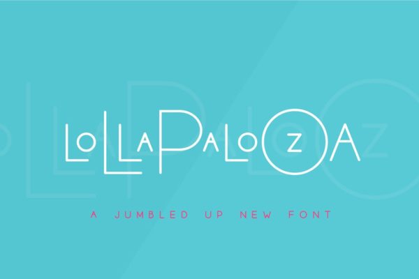 创意三重奏英文无衬线字体 Lollapalooza Font Trio