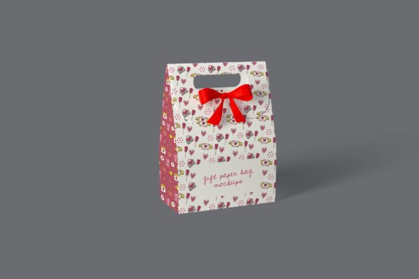 礼品纸袋外观设计图16素材网精选模板 Gift Paper Bag Mockups