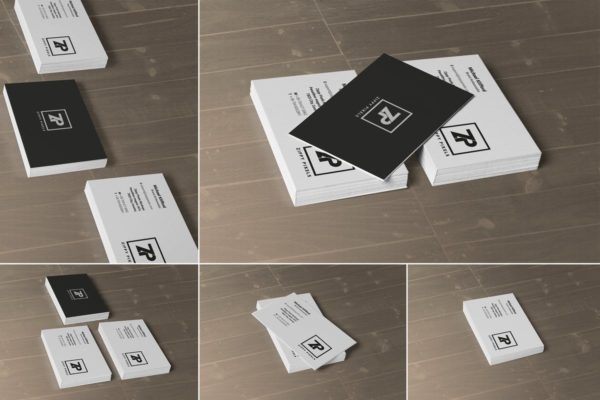 5款企业名片设计样机模板 5 Business Card Mockups