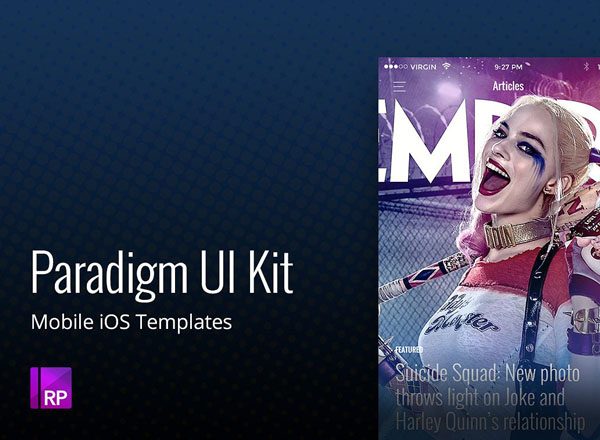 iOS 移动端 Axure UI 套件 Paradigm UI Kit for Axure