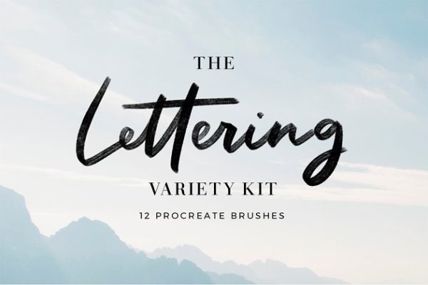 12款手写字体笔刷 [for Procreate] Procreate Brushes Lettering Variety