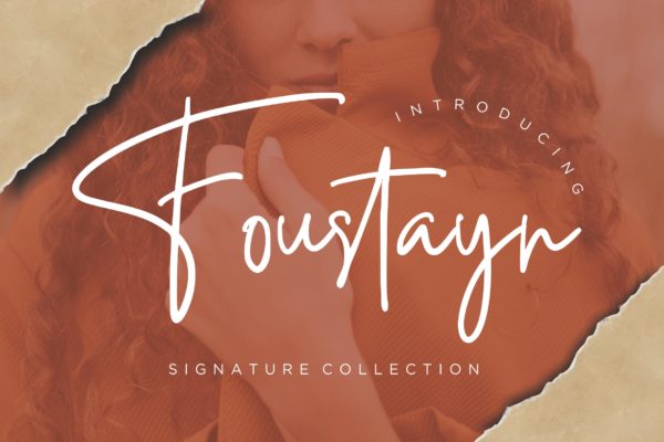 粗笔画英文签名草书字体下载 Foustayn Signature Collection