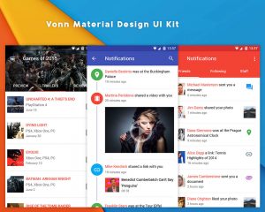 类资讯 APP UI 套件模板集 Vonn Material Design UI Kit