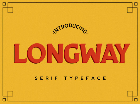 品牌设计专属全大写英文衬线字体 Longway Serif Typeface