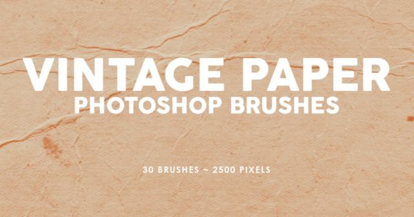 30个高清复古纸张纹理PS印章笔刷合集 30 Vintage Paper Photoshop Stamp Brushes