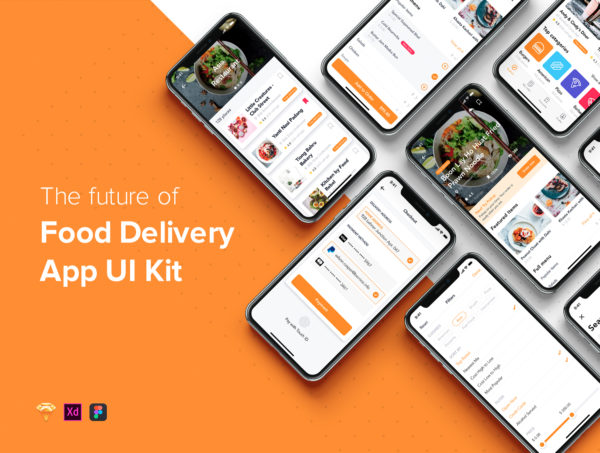 外卖点餐APP应用UI界面设计套件 Fozzi &#8211; Food Delivery App UI Kit