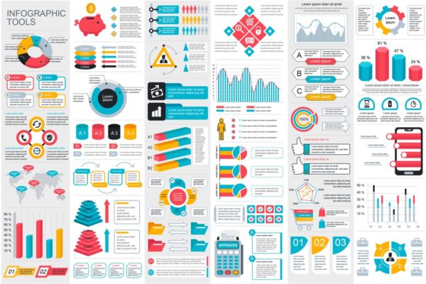 市场调研数据统计信息图表幻灯片设计元素 Infographic Elements