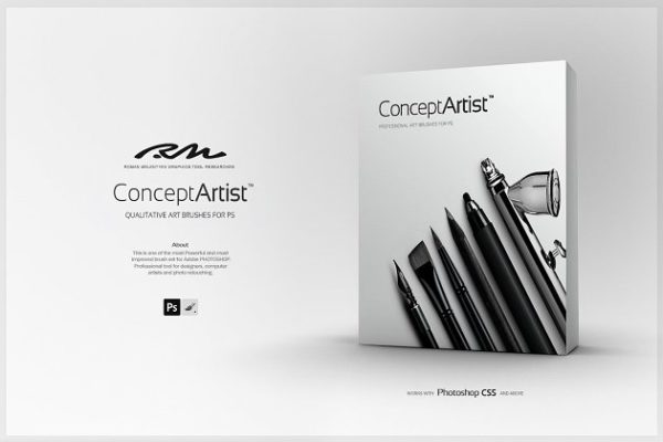 RM艺术家电子绘画画笔PS笔刷套装 RM Concept Artist (bundle)