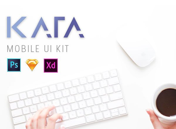 手机网站&#038;应用设计宝典 Kata Mobile UI KIT（XD, PS&#038;Sketch）