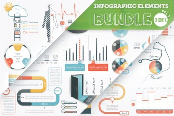 信息图表幻灯片设计元素素材 Infographic Elements Bundle