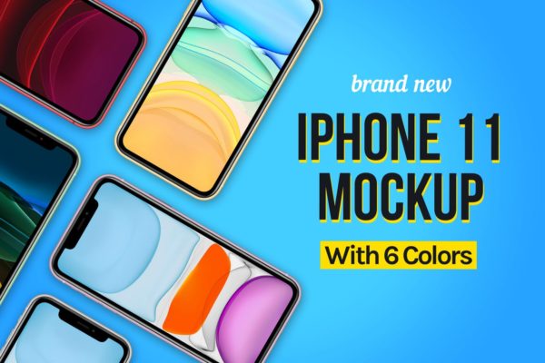 2019全新发布的iPhone 11手机样机模板 New iPhone 11 Mockup