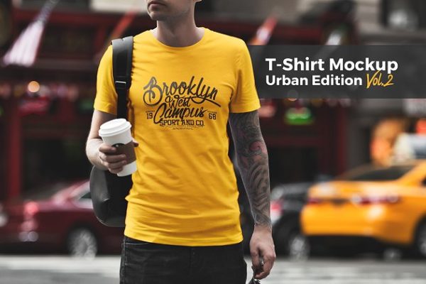 T恤服装设计街景背景样机合集[2.36GB] T-Shirt Mockup / Urban Edition