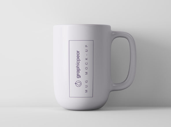 咖啡陶瓷杯外观设计PSD样机模板 Mi
