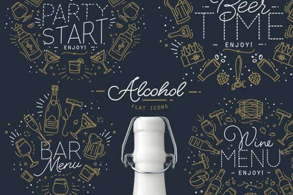 酒与酒精相关图标集 Alcohol icons