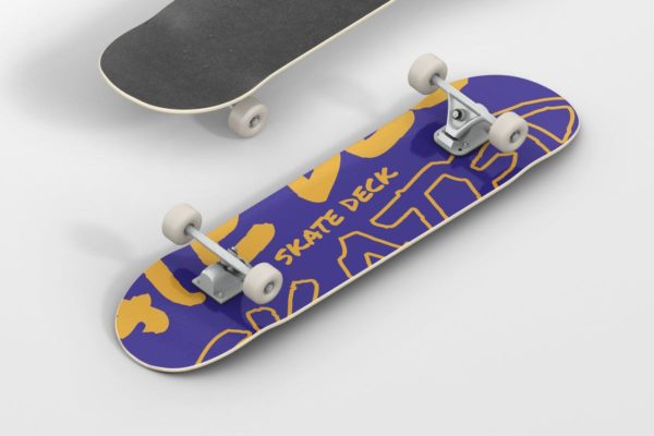 极限运动滑板图案设计样机 Skateboard Mockup