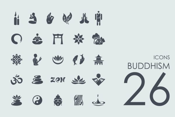 26枚佛教虔诚图标 26 Buddhism icons + Bonus