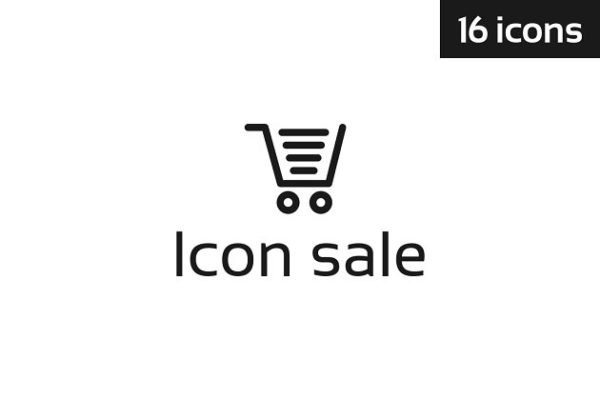 销售主题购物车矢量图标 Icon sale