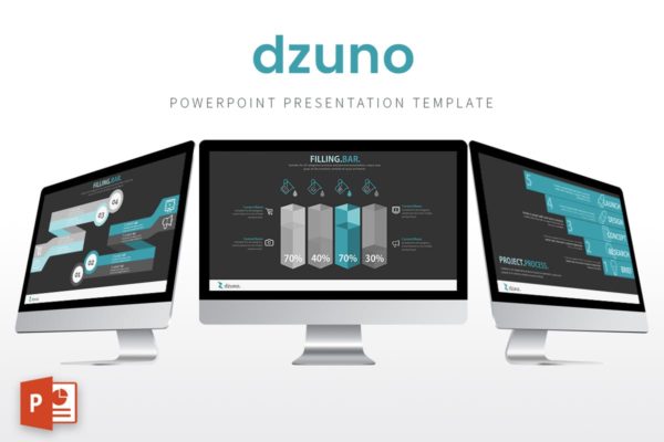 创意极简主义业务推广PPT幻灯片模板 Dzuno &#8211; Powerpoint Template