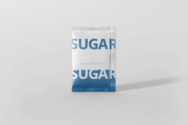 矩形糖袋/盐袋食品包装样机 Salt / Sugar Bag Mockup &#8211; Rectangle