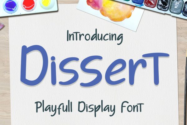 可爱手写风格儿童英文字体16设计素材网精选 Dissert Playfull Display Font