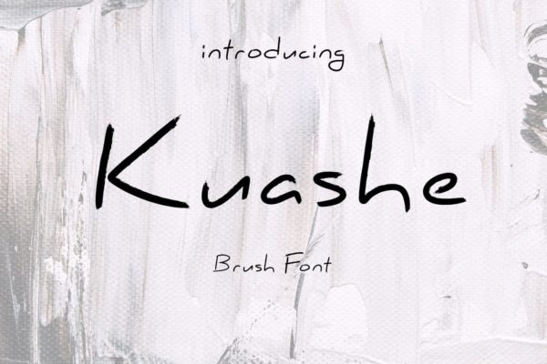 英文手写笔刷字体下载 Kuashe Font