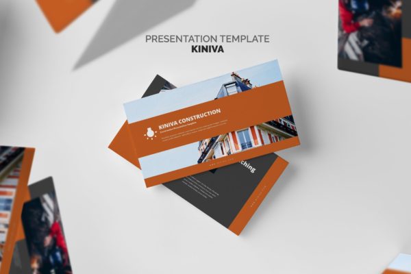 建筑与工程企业&amp;项目介绍16设计素材网精选PPT模板 Kiniva : Construction &amp; Engineering Powerpoint