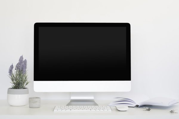 iMac苹果一体机屏幕展示样机 Styled Stock Photo Computer Desktop