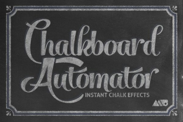 黑板画粉笔笔画文本样式 Chalkboard Automator &#8211; Chalk Effects