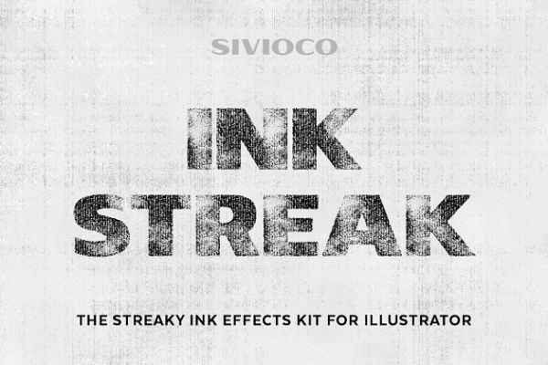 条纹油墨效果AI动作 Ink Streak – Illustrator Actions