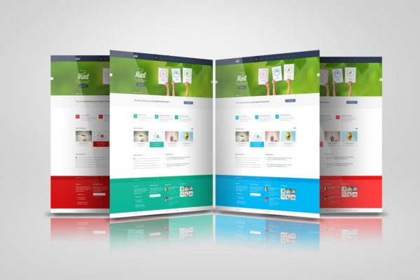 网站/网页设计效果图样机模板 Web Pages Presentation Mock Up