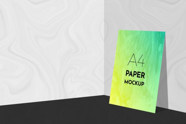 简约风A4纸张设计预览样机模板 A4 Paper Mockups