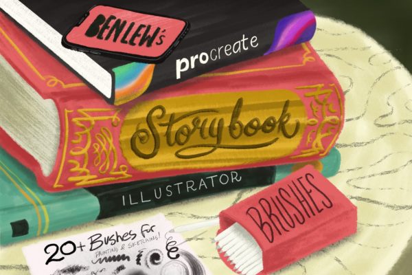 故事书插画风格Procreate画笔笔刷 Storybook Illustrator for Procreate