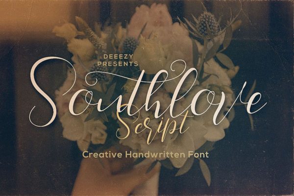 创意手写英文书法字体下载 Southlove Script Font
